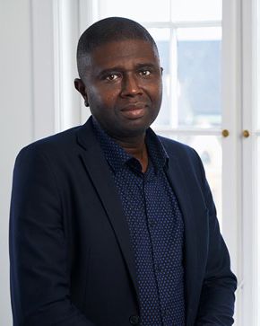 Portrait of teacher on Niels Brock Copenhagen Business College Samuel Agbesi