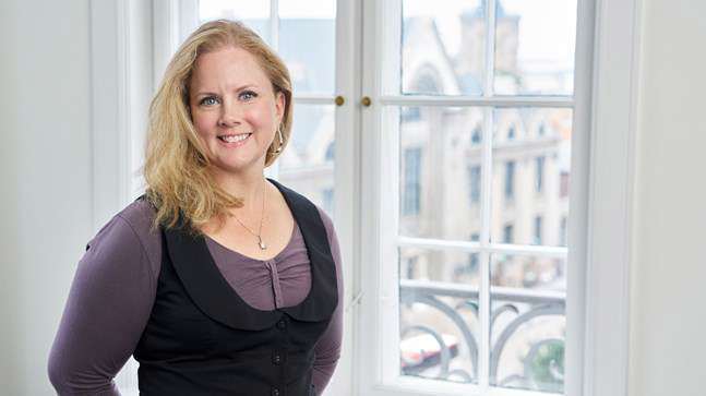 Portrait of teacher on Niels Brock Copenhagen Business College Emily Maeckelbergh