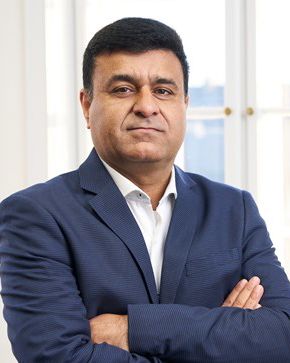 Portrait of teacher on Niels Brock Copenhagen Business College Ajmal Hussain
