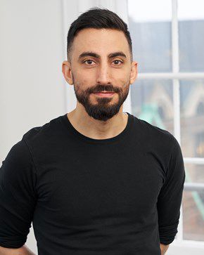 Portrait of teacher on Niels Brock Copenhagen Business College Serkan Korkmaz