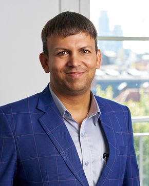 Portrait of teacher on Niels Brock Copenhagen Business College Hari Prasad Neupane