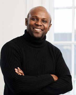 Portrait of teacher on Niels Brock Copenhagen Business College Charlie Davey Mpengula