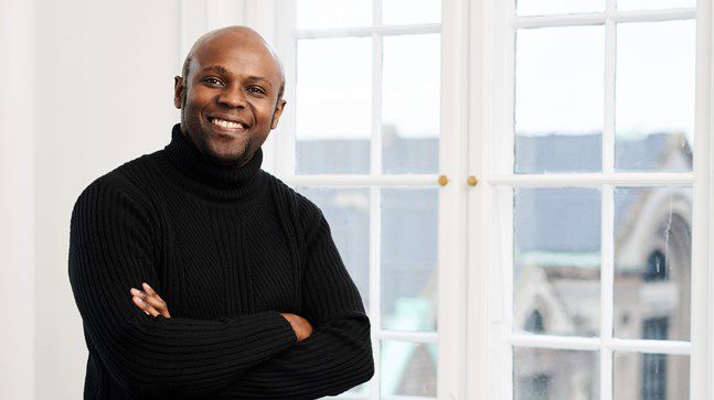 Portrait of teacher on Niels Brock Copenhagen Business College Charlie Davey Mpengula