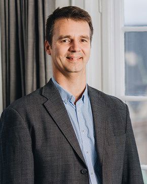 Portrait of teacher on Niels Brock Copenhagen Business College Jesper Lind Madsen