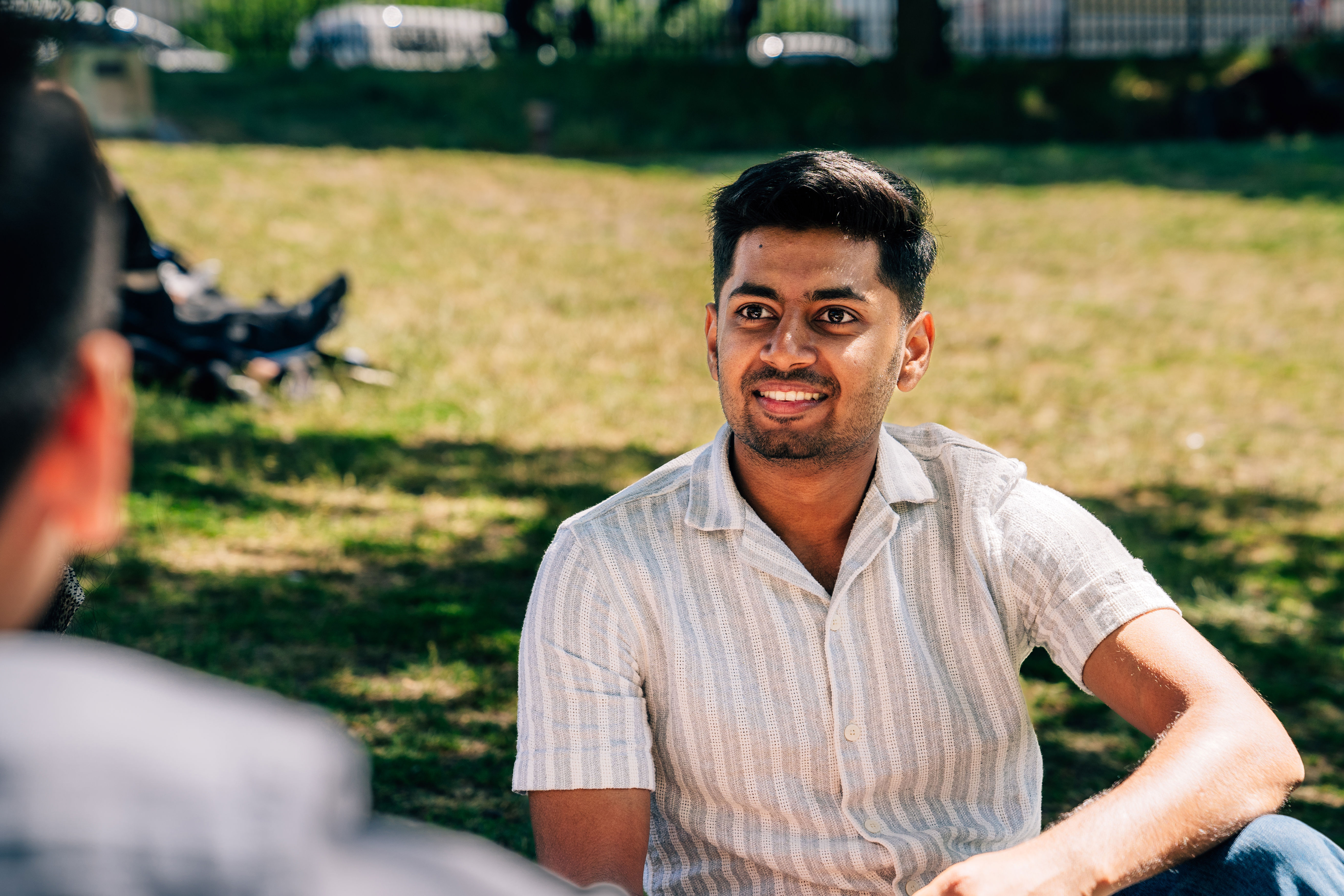 A student from Niels Brock Copenhagen Business College smiling