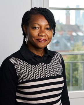Portrait of teacher on Niels Brock Copenhagen Business College Fati Tahiru