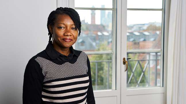 Portrait of teacher on Niels Brock Copenhagen Business College Fati Tahiru
