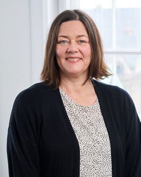 Portrait of teacher on Niels Brock Copenhagen Business College Ann Iversen